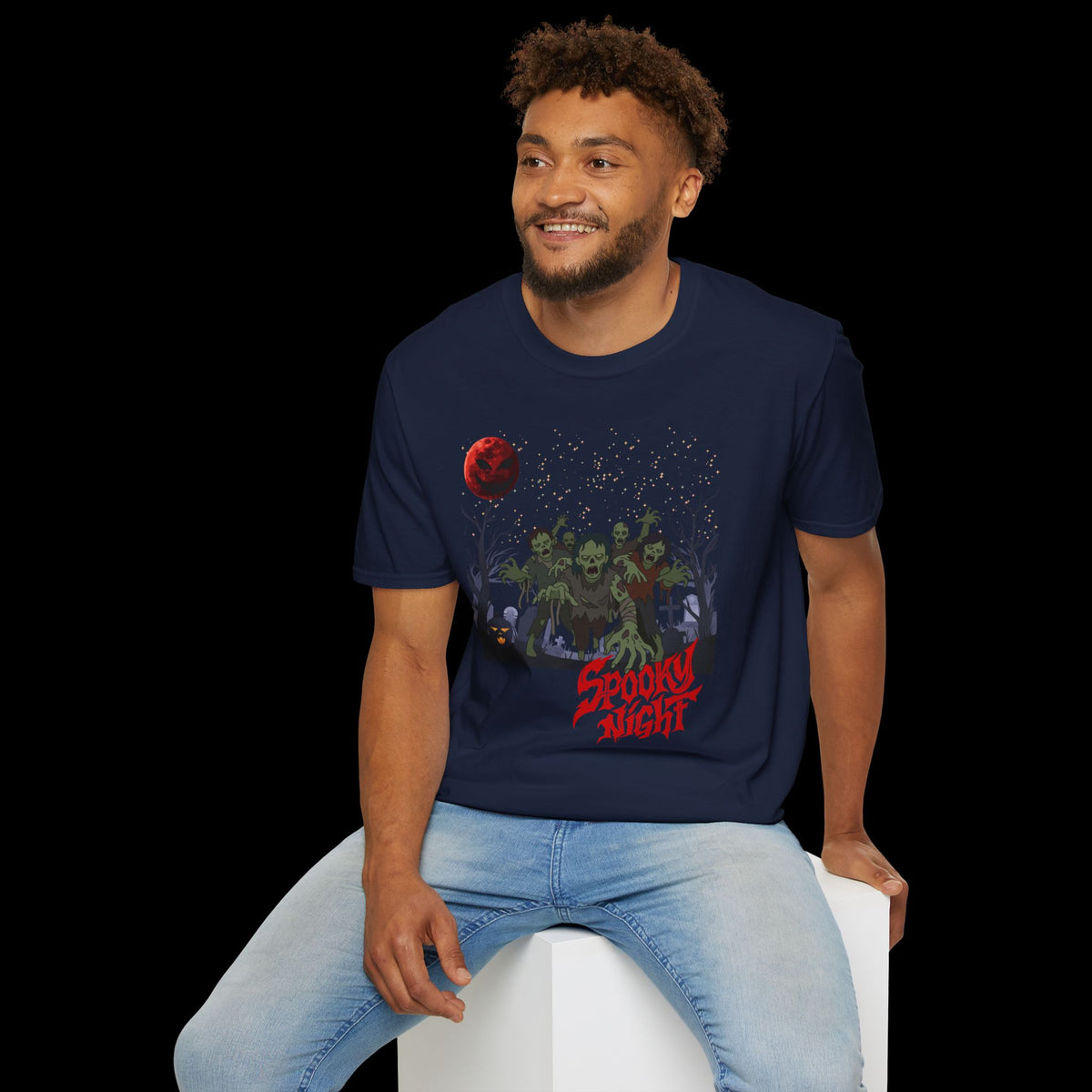 Spooky Night Halloween Haunted Forest T-Shirt