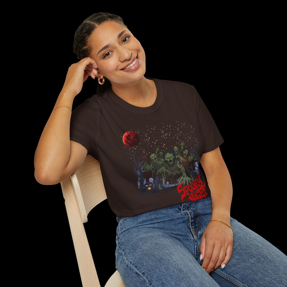 Spooky Night Halloween Haunted Forest T-Shirt