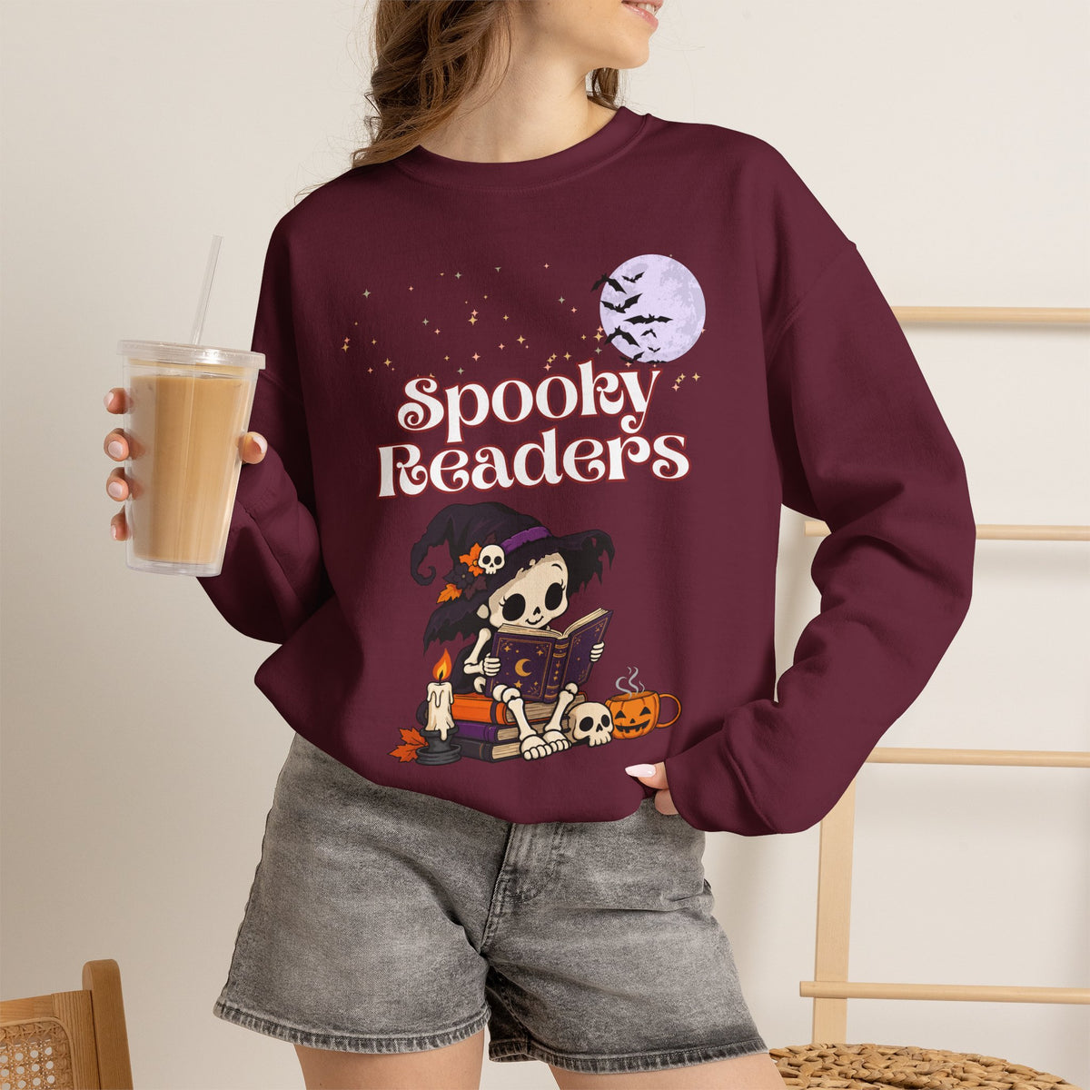 Spooky Readers Halloween Crewneck Sweatshirt
