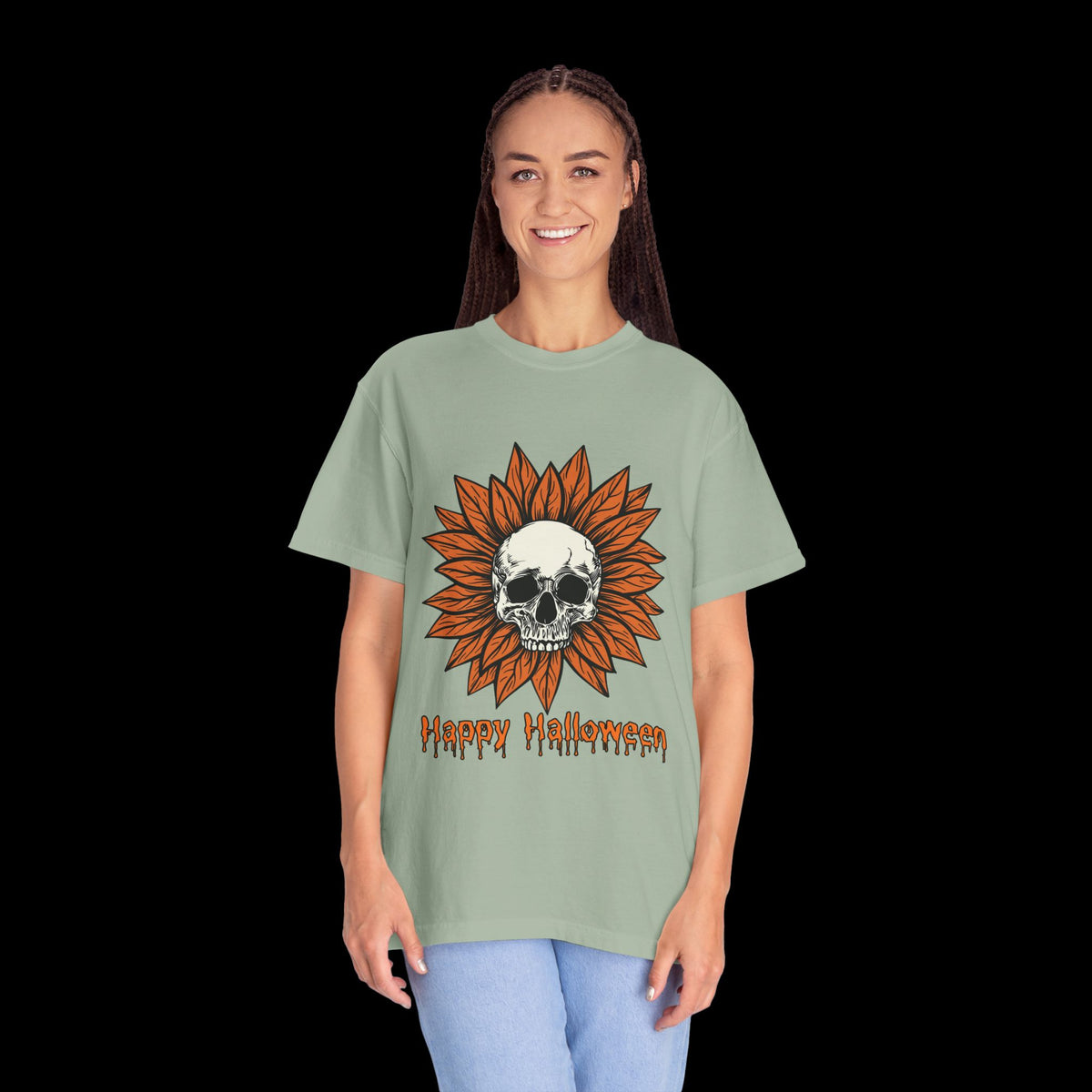 Happy Halloween Skull Sunflower T-Shirt