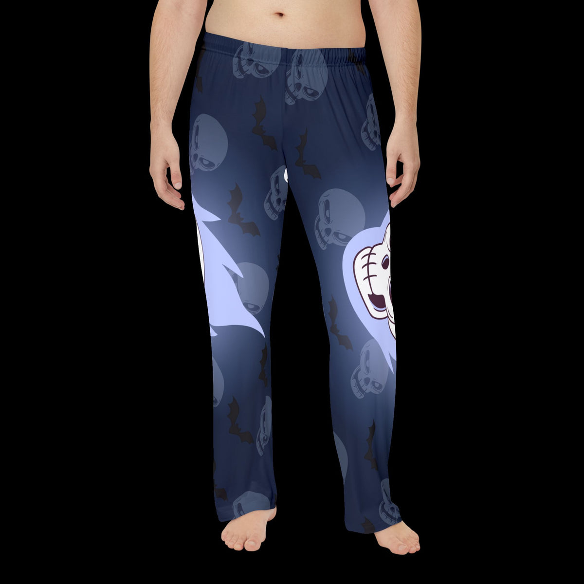 Spooky Skull & Bat Halloween Pajama Pants