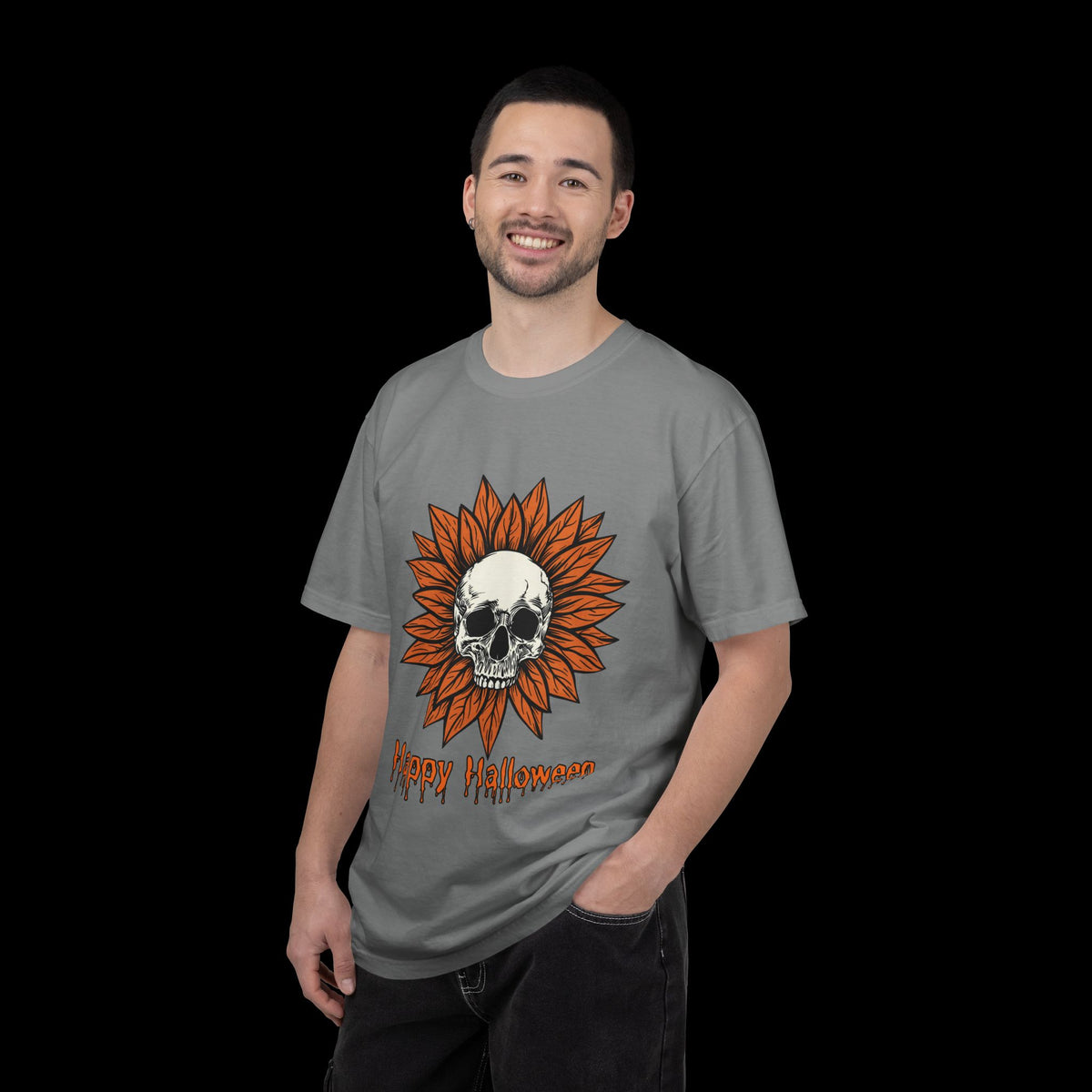 Happy Halloween Skull Sunflower T-Shirt