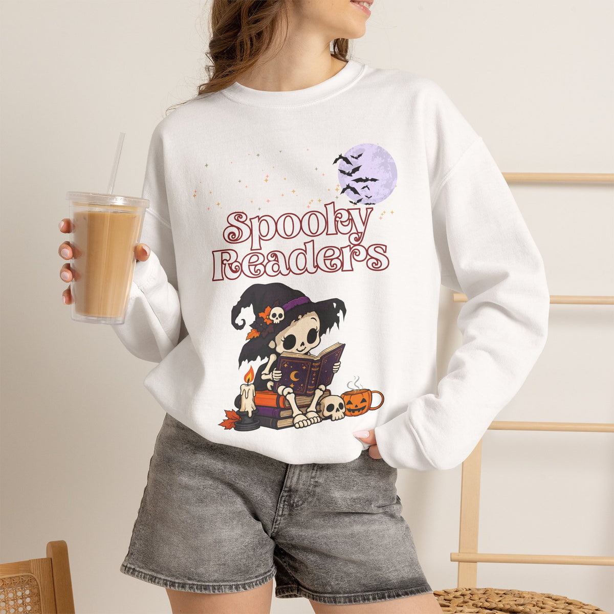 Spooky Readers Halloween Crewneck Sweatshirt