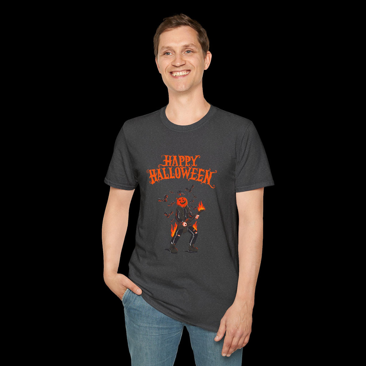 Happy Halloween Pumpkin Graphic T-Shirt