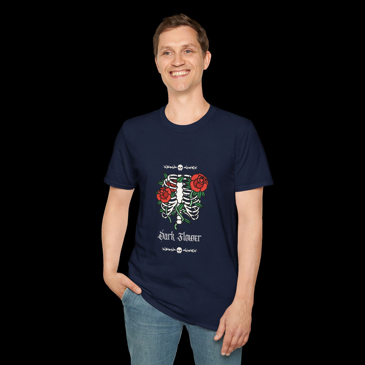 Dark Flower Skeleton T-Shirt