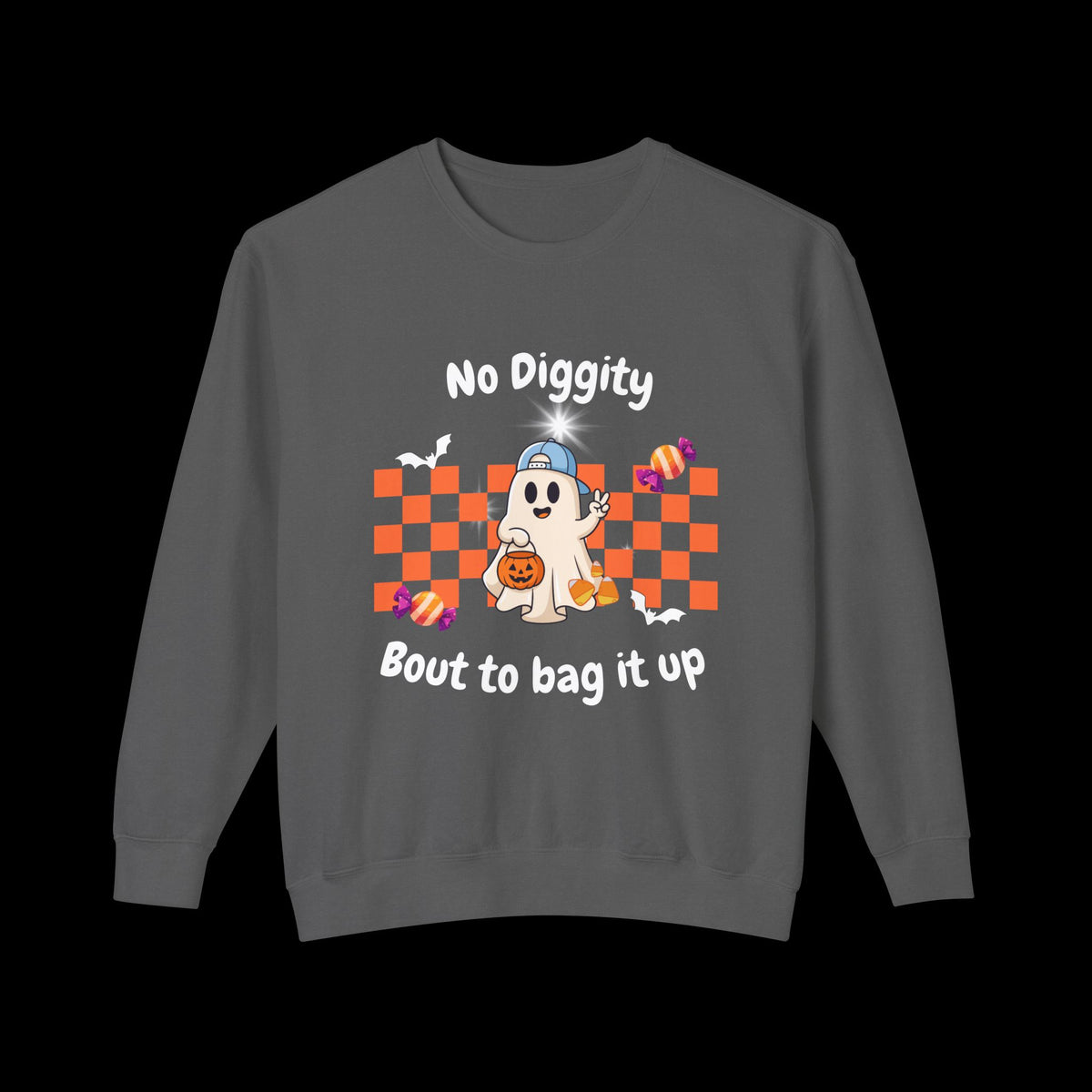 No Diggity Ghost Pumpkin Crewneck Sweatshirt