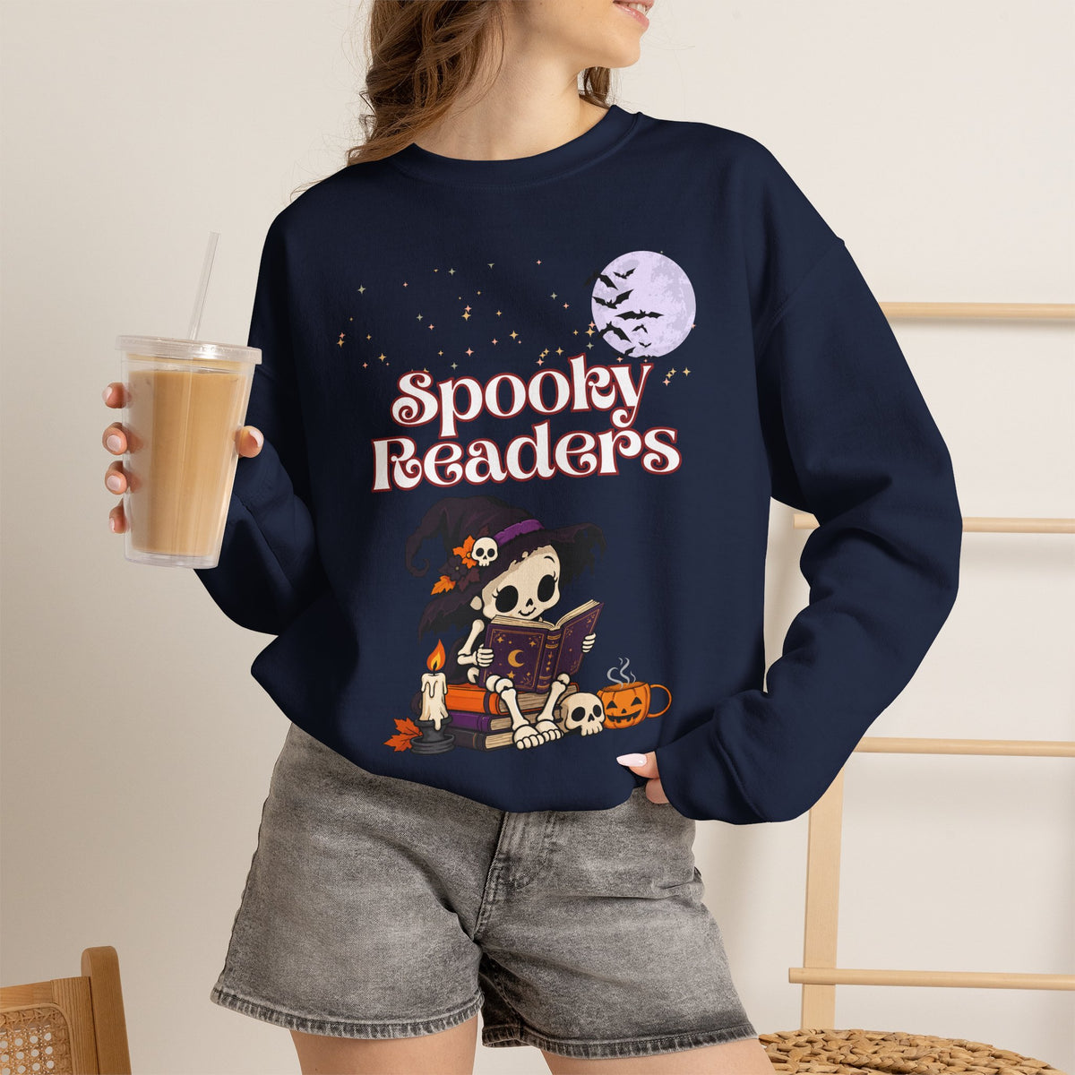 Spooky Readers Halloween Crewneck Sweatshirt