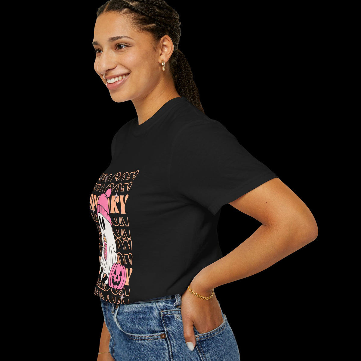Spooky Ghost Pumpkin Halloween T-Shirt