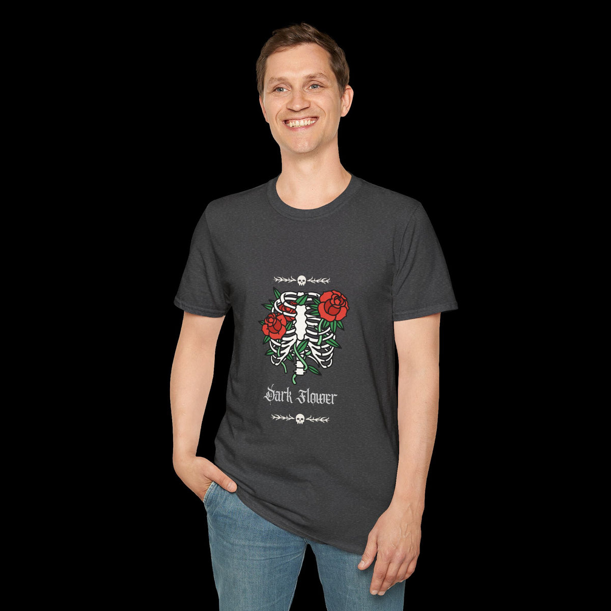 Dark Flower Skeleton T-Shirt