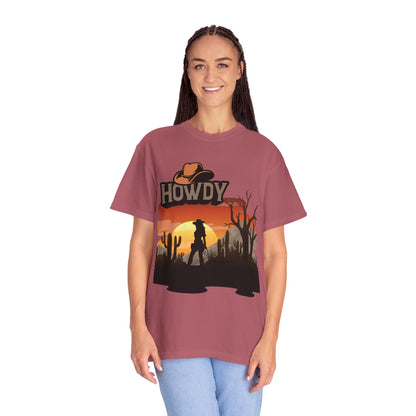 Howdy Garment-Dyed T-Shirt - Western Theme Vibe