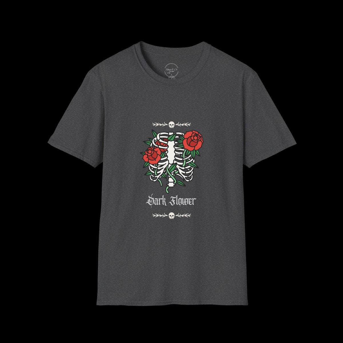 Dark Flower Skeleton T-Shirt