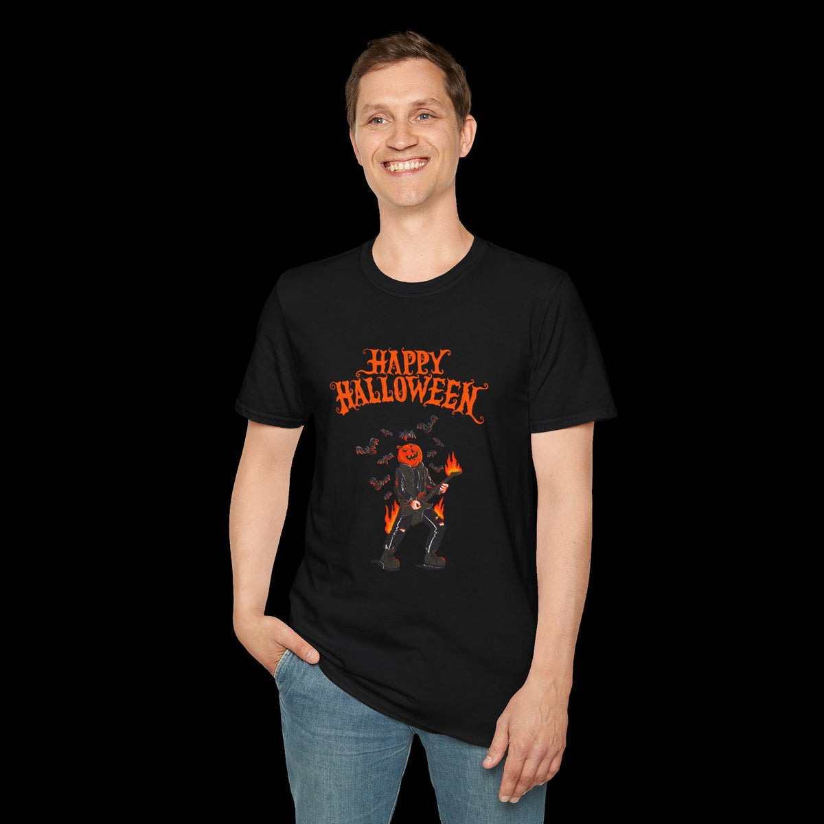Happy Halloween Pumpkin Graphic T-Shirt