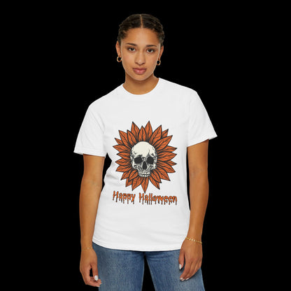 Happy Halloween Skull Sunflower T-Shirt