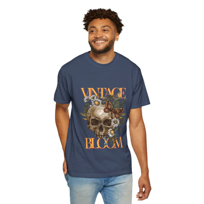 Vintage Bloom Skull T-Shirt | Garment-Dyed Tee