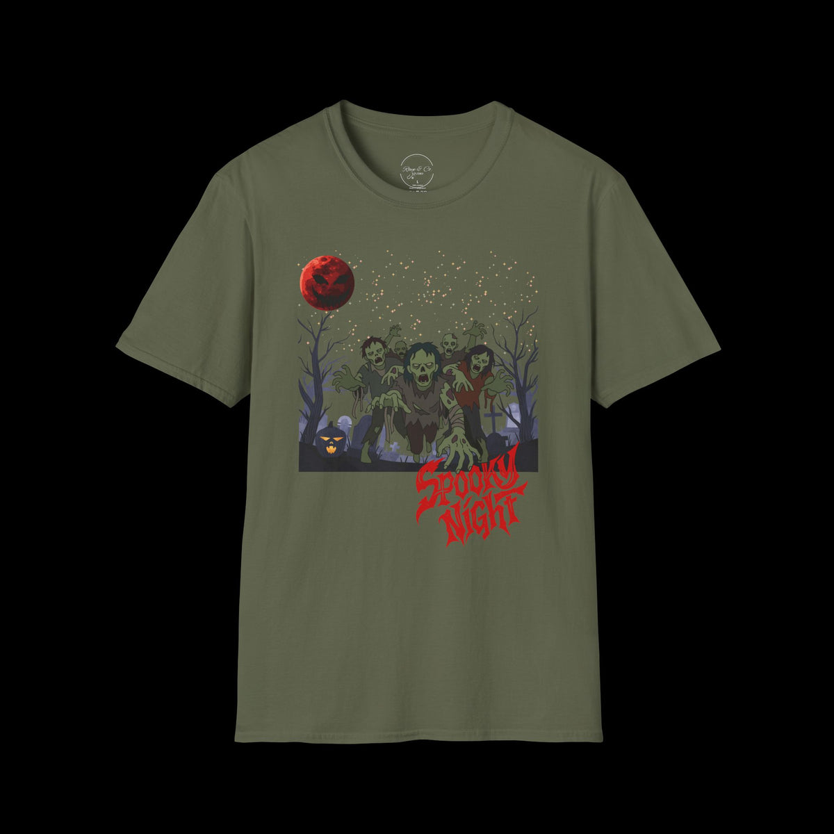 Spooky Night Halloween Haunted Forest T-Shirt