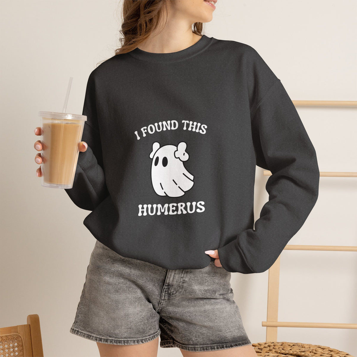 I Found This Humerus Halloween Ghost Sweatshirt