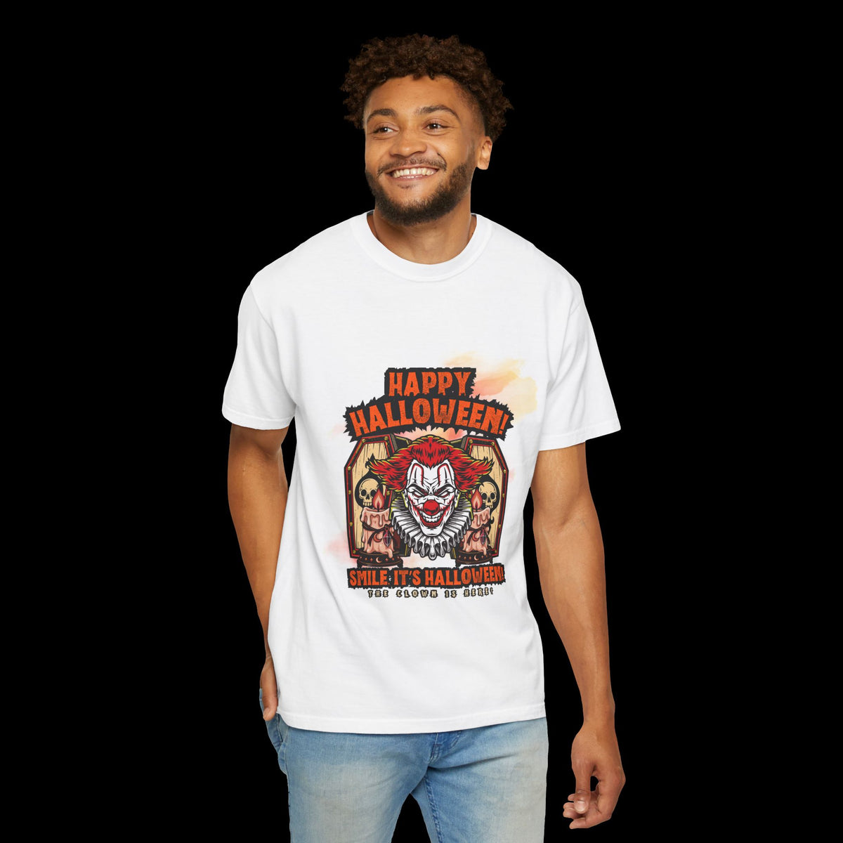 Happy Halloween Clown Horror Graphic Tee