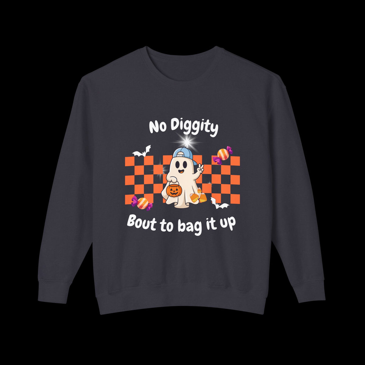 No Diggity Ghost Pumpkin Crewneck Sweatshirt