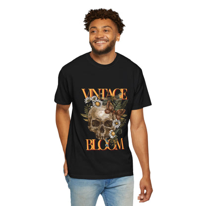 Vintage Bloom Skull T-Shirt | Garment-Dyed Tee