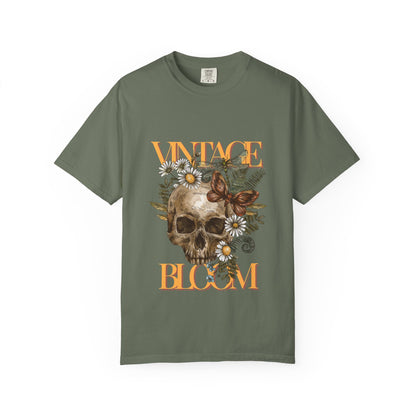 Vintage Bloom Skull T-Shirt | Garment-Dyed Tee