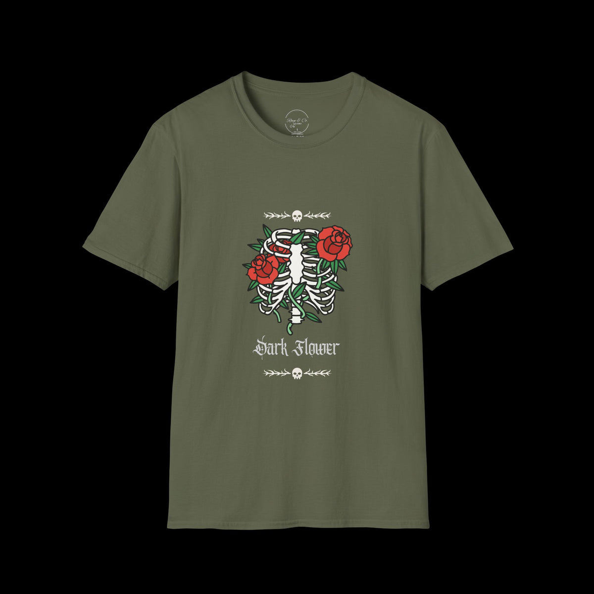 Dark Flower Skeleton T-Shirt