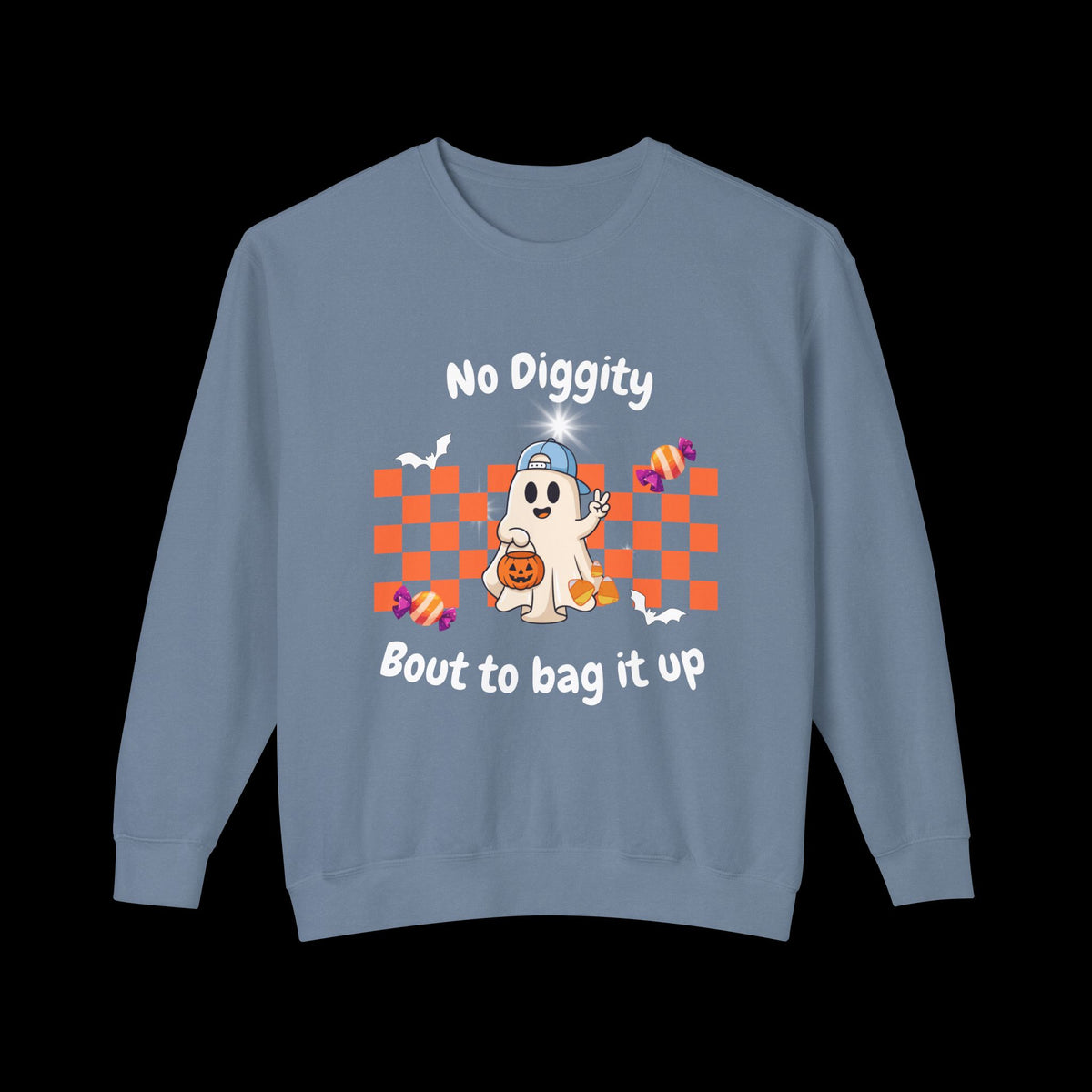 No Diggity Ghost Pumpkin Crewneck Sweatshirt