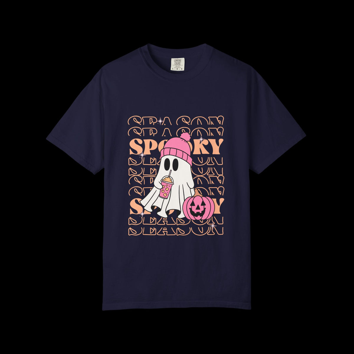 Spooky Ghost Pumpkin Halloween T-Shirt