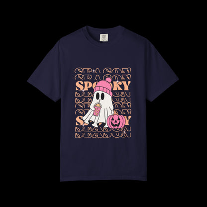 Spooky Ghost Pumpkin Halloween T-Shirt