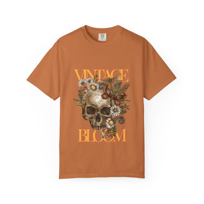 Vintage Bloom Skull T-Shirt | Garment-Dyed Tee