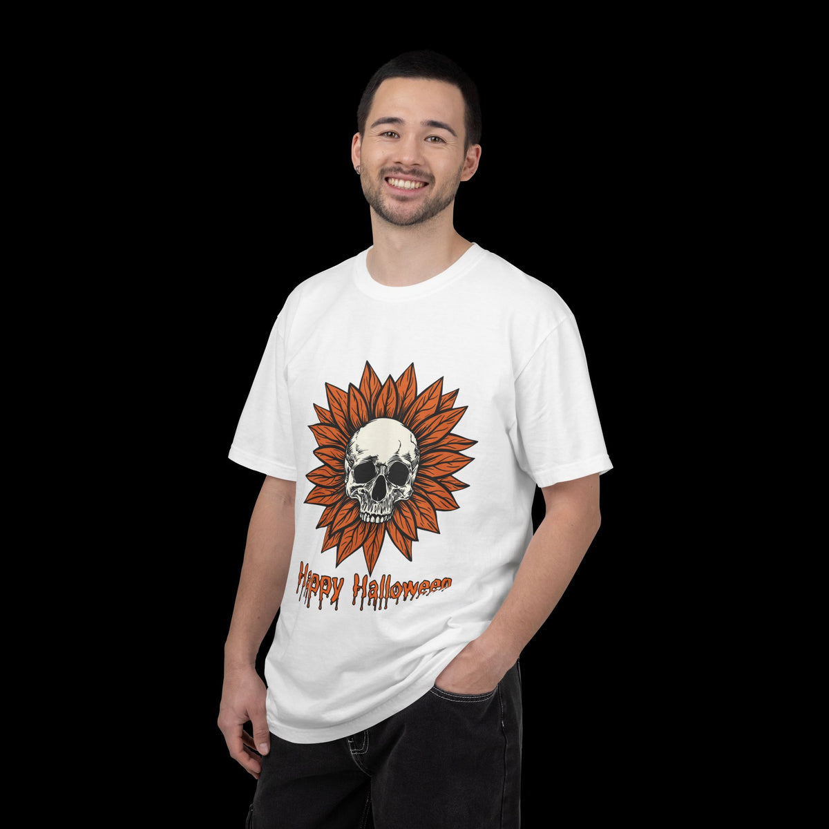Happy Halloween Skull Sunflower T-Shirt