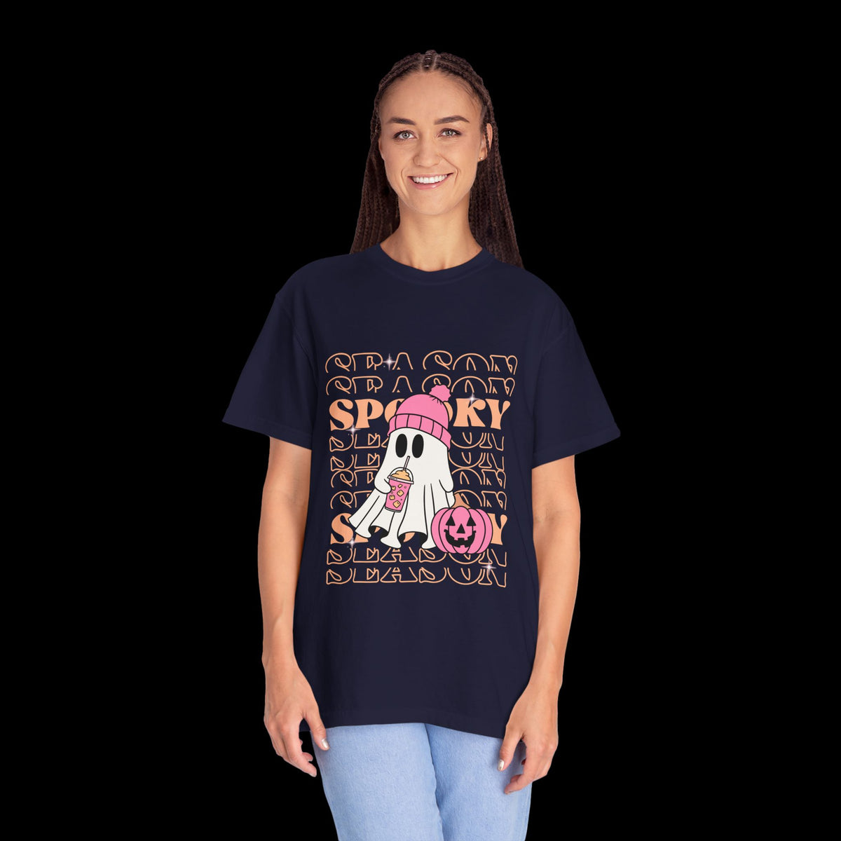 Spooky Ghost Pumpkin Halloween T-Shirt