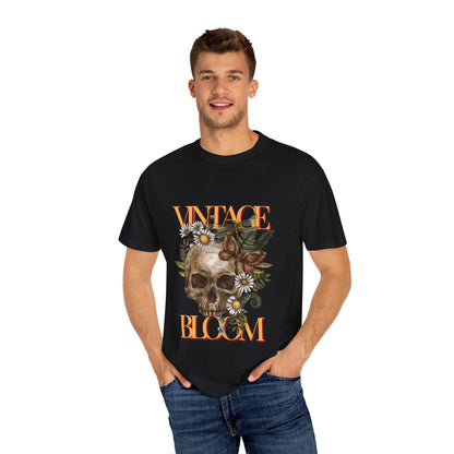 Vintage Bloom Skull T-Shirt | Garment-Dyed Tee