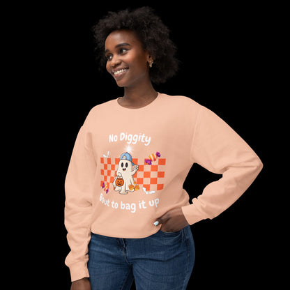 No Diggity Ghost Pumpkin Crewneck Sweatshirt