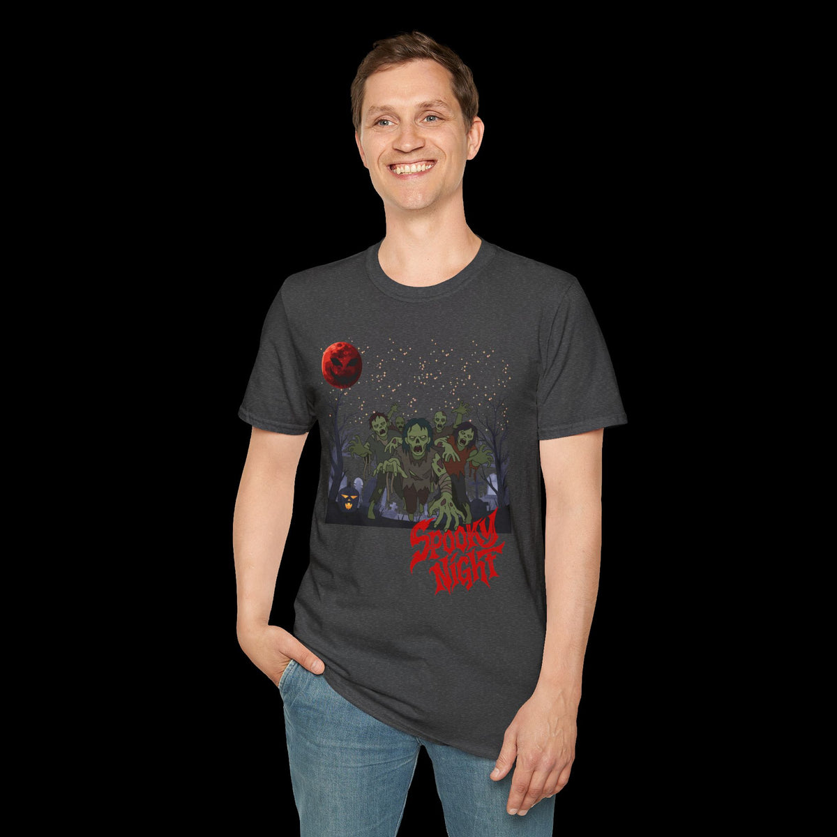 Spooky Night Halloween Haunted Forest T-Shirt