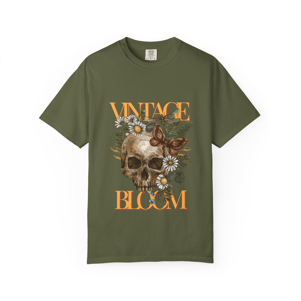 Vintage Bloom Skull T-Shirt | Garment-Dyed Tee