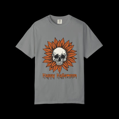 Happy Halloween Skull Sunflower T-Shirt