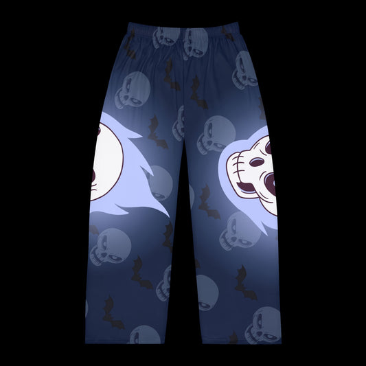 Spooky Skull & Bat Halloween Pajama Pants