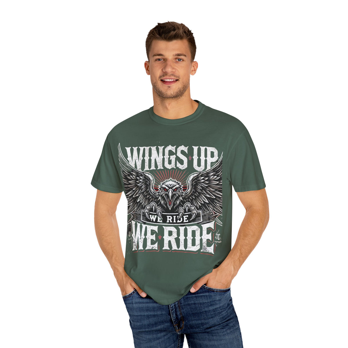 Wings Up We Ride T-Shirt - Ride with Style