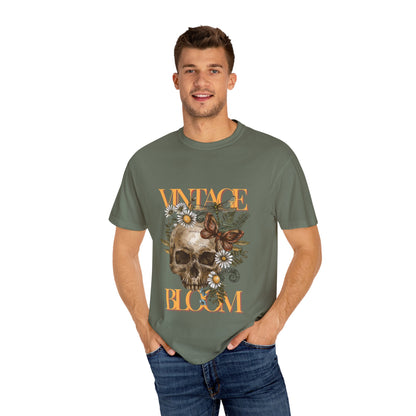 Vintage Bloom Skull T-Shirt | Garment-Dyed Tee