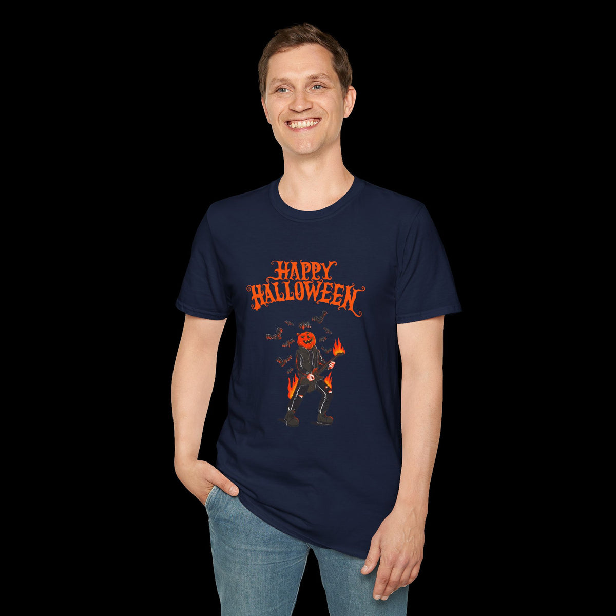 Happy Halloween Pumpkin Graphic T-Shirt