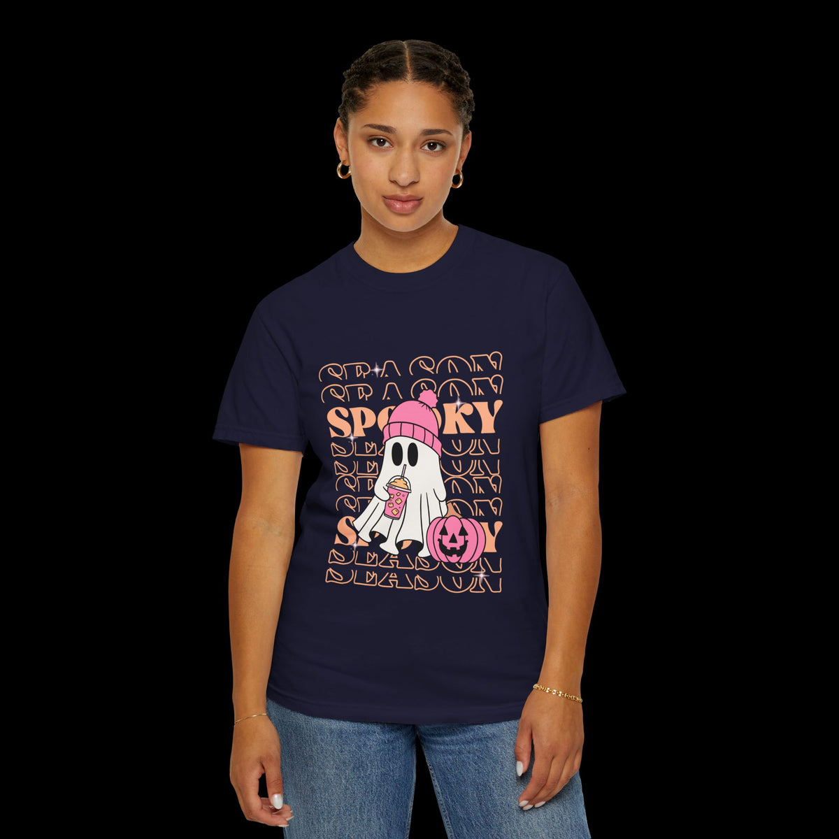 Spooky Ghost Pumpkin Halloween T-Shirt
