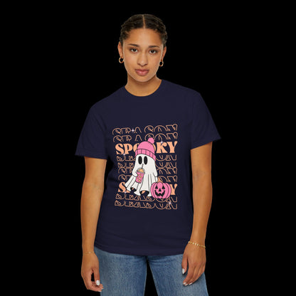 Spooky Ghost Pumpkin Halloween T-Shirt