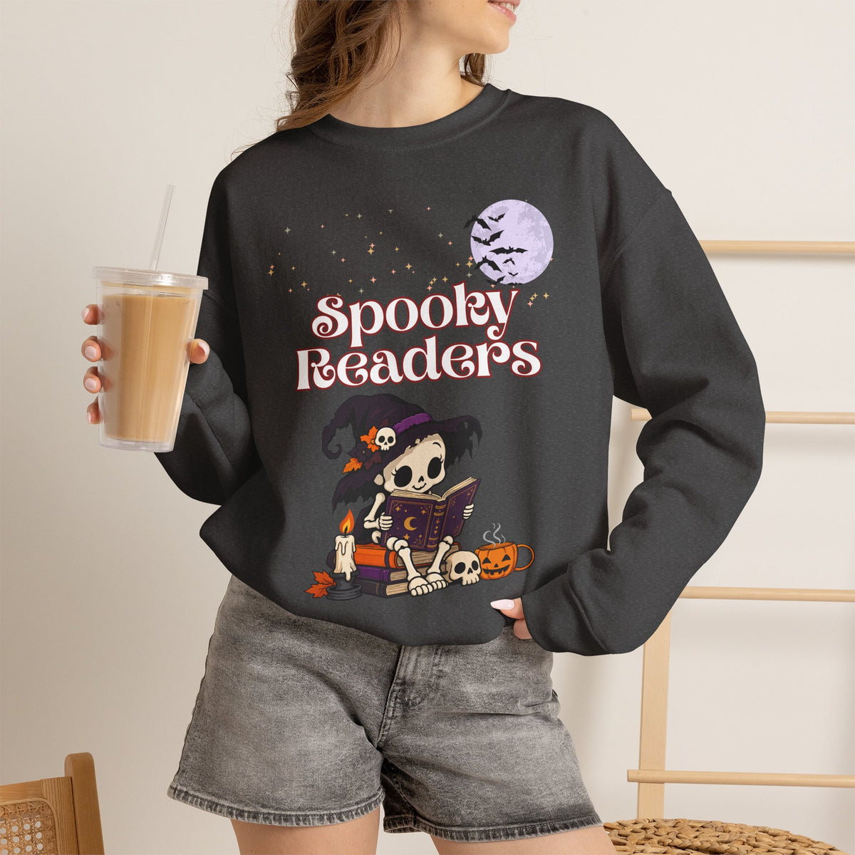 Spooky Readers Halloween Crewneck Sweatshirt