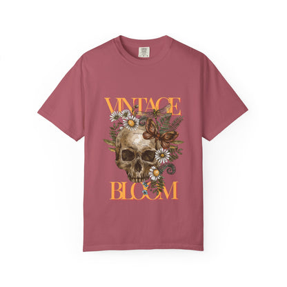 Vintage Bloom Skull T-Shirt | Garment-Dyed Tee