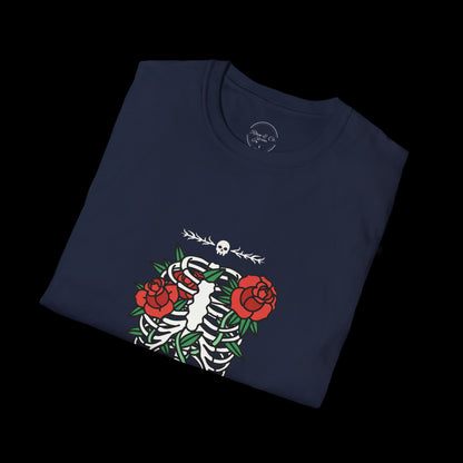 Dark Flower Skeleton T-Shirt