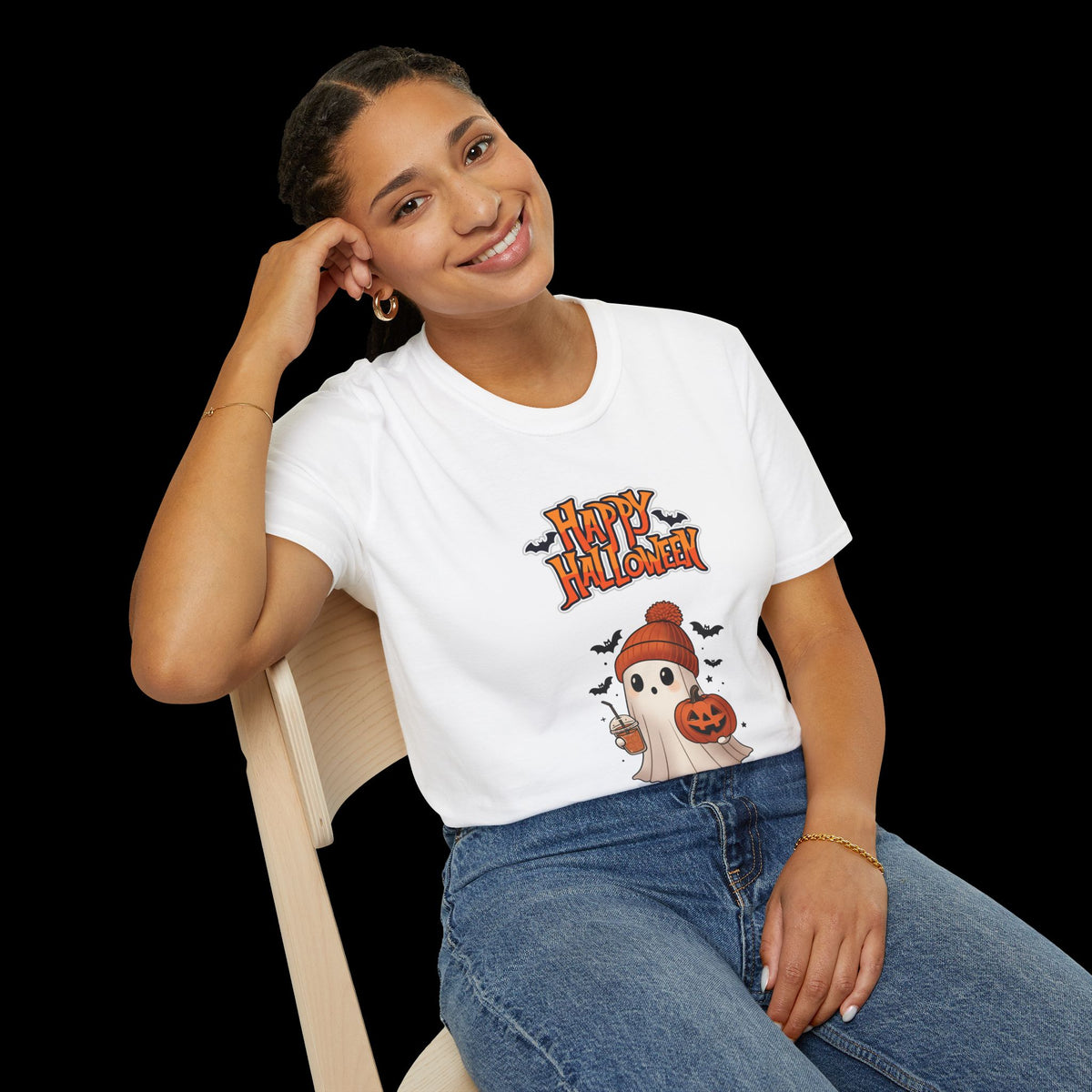 Happy Halloween Ghost Pumpkin T-Shirt