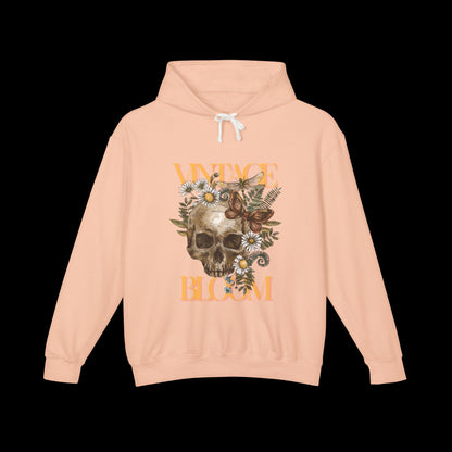 Vintage Bloom Skull Lightweight Hooded Sweatshirt