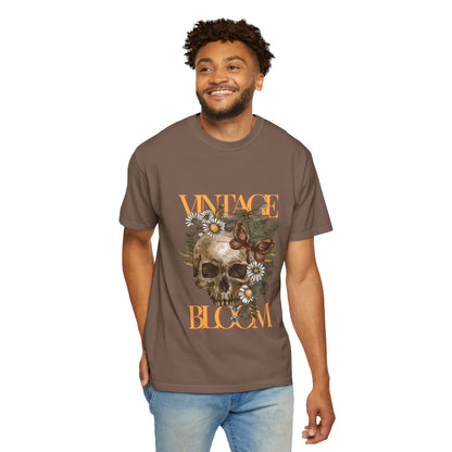 Vintage Bloom Skull T-Shirt | Garment-Dyed Tee
