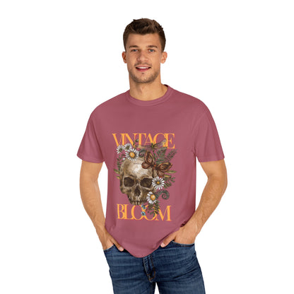 Vintage Bloom Skull T-Shirt | Garment-Dyed Tee