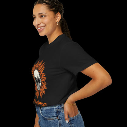 Happy Halloween Skull Sunflower T-Shirt